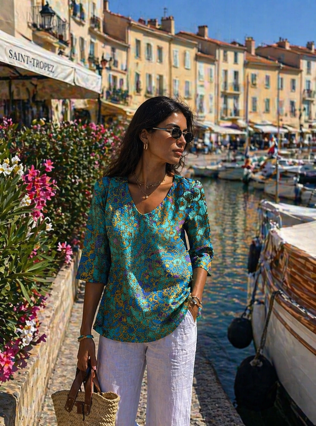 Camicia Aurelia  – Un'eleganza raffinata dai riflessi turchesi