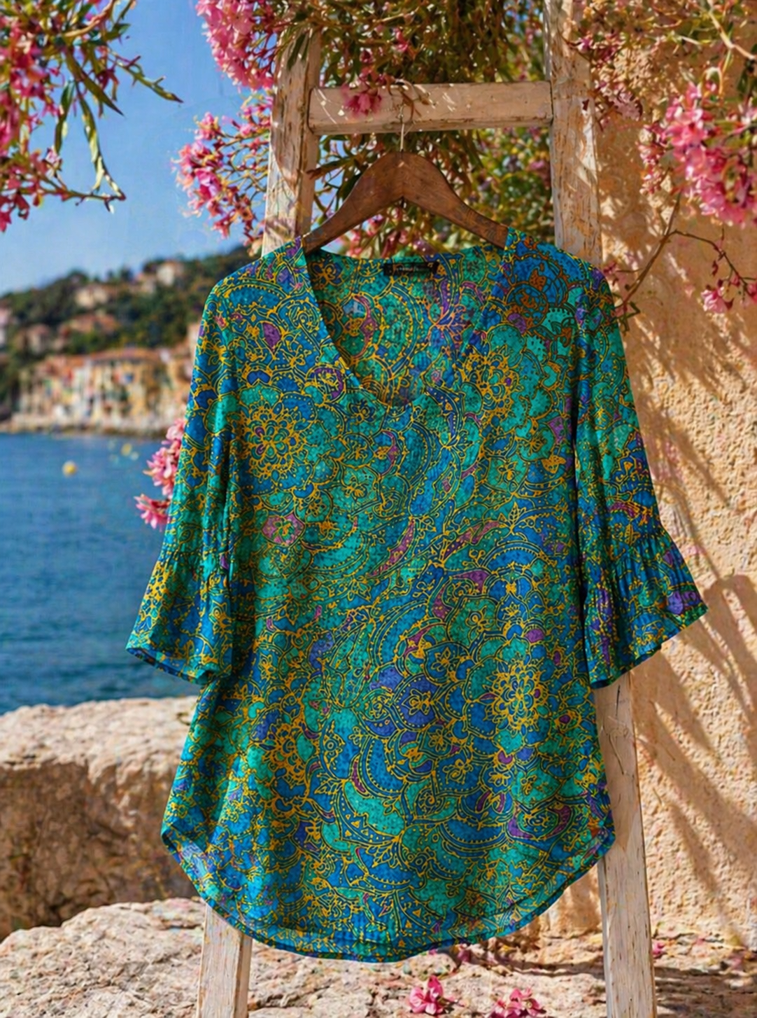 Camicia Aurelia  – Un'eleganza raffinata dai riflessi turchesi