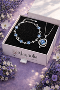 Bracciale e Collana “Blu Torino"  – con pietre Quarzo Azzurro & Cristalli Luminia